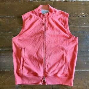 Robert Talbott Coral Zip-Up Vest - Men's Size Medium